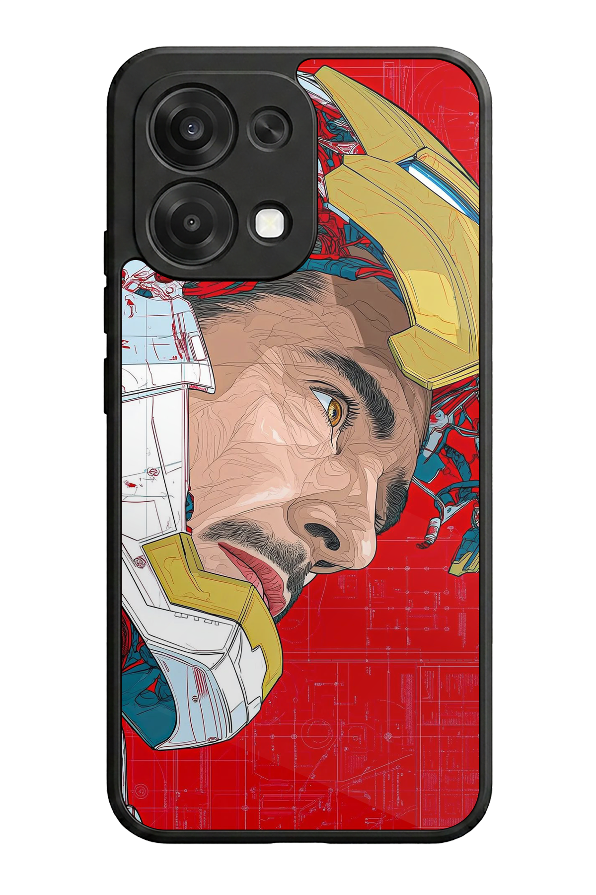 Oppo A6 Pro Uyumlu Iron Man ( Demir Adam ) Tasarımlı Glossy Premium Kılıf