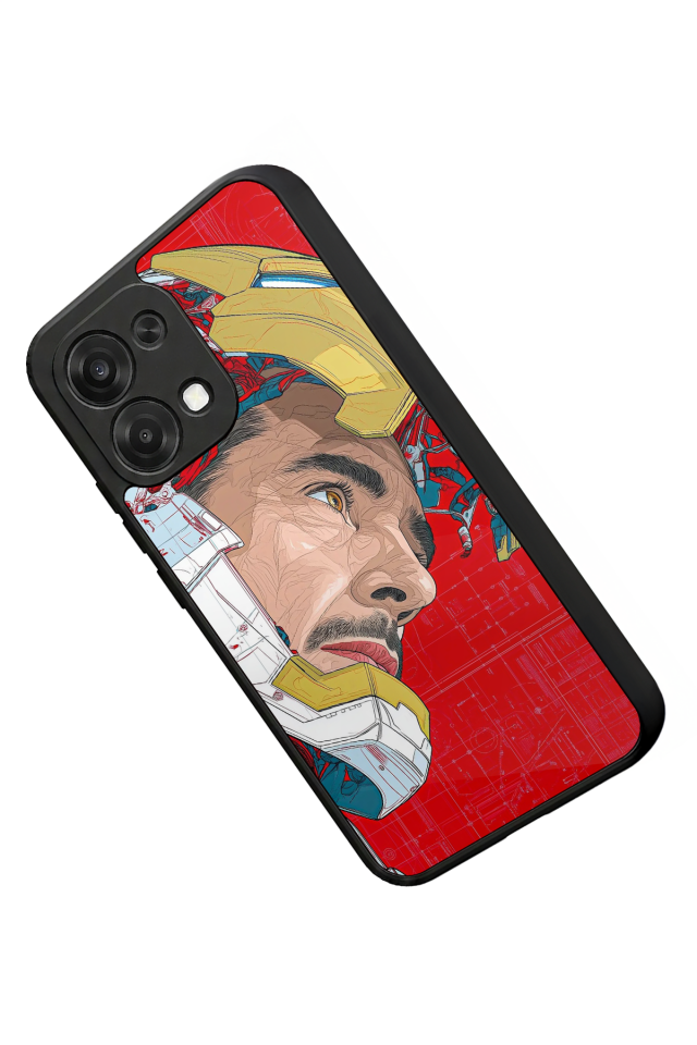 Oppo A6 Pro Uyumlu Iron Man ( Demir Adam ) Tasarımlı Glossy Premium Kılıf