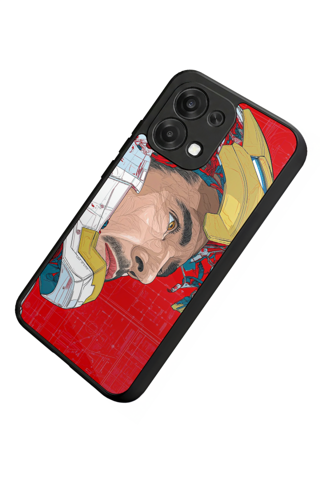 Oppo A6 Pro Uyumlu Iron Man ( Demir Adam ) Tasarımlı Glossy Premium Kılıf