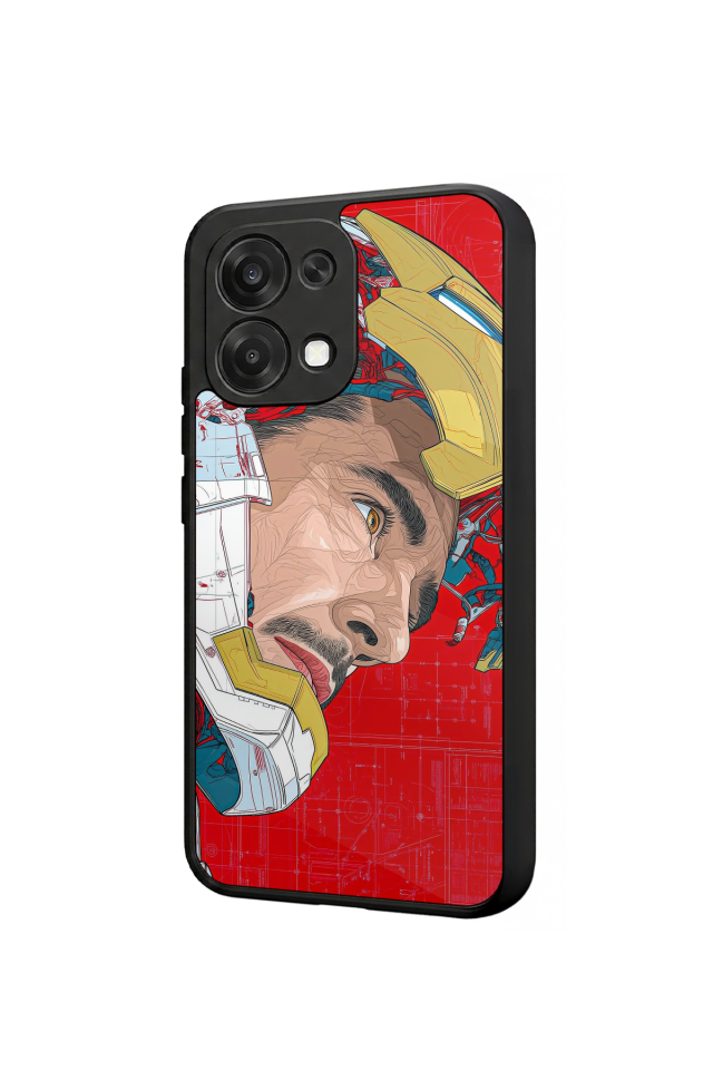 Oppo A6 Pro Uyumlu Iron Man ( Demir Adam ) Tasarımlı Glossy Premium Kılıf