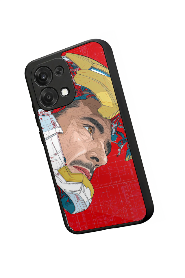 Oppo A6 Pro Uyumlu Iron Man ( Demir Adam ) Tasarımlı Glossy Premium Kılıf