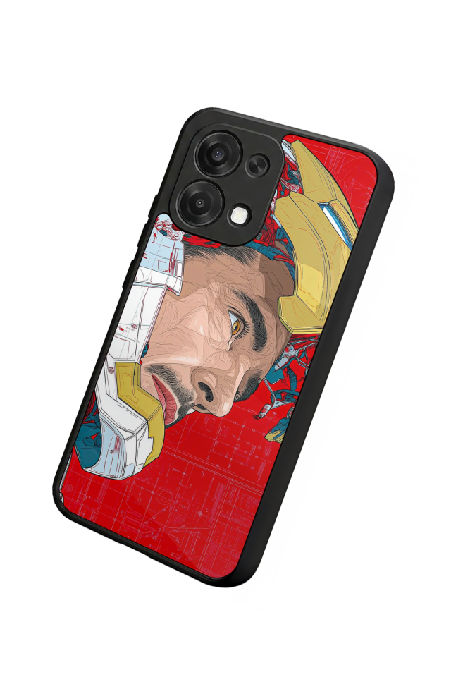 Oppo A6 Pro Uyumlu Iron Man ( Demir Adam ) Tasarımlı Glossy Premium Kılıf