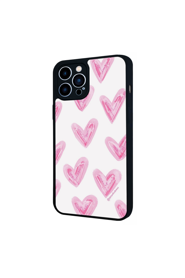 iPhone 13 Pro Max Uyumlu Kalp Love Tasarımlı Glossy Premium Kılıf