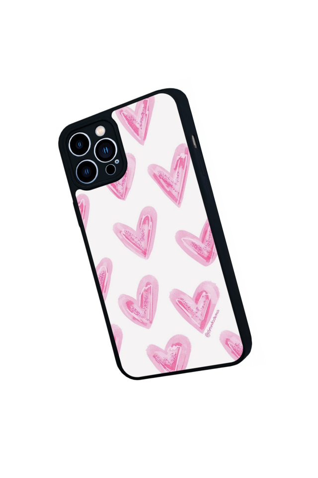 iPhone 13 Pro Max Uyumlu Kalp Love Tasarımlı Glossy Premium Kılıf