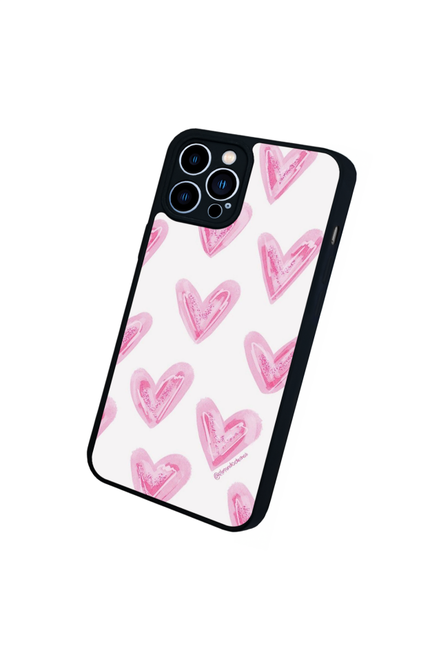 iPhone 13 Pro Max Uyumlu Kalp Love Tasarımlı Glossy Premium Kılıf