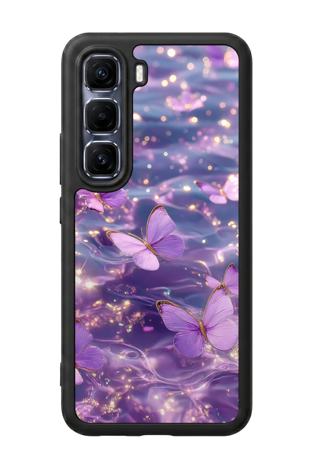 Infinix Hot 60 Pro Plus Uyumlu Kelebek Tasarımlı Glossy Premium Kılıf