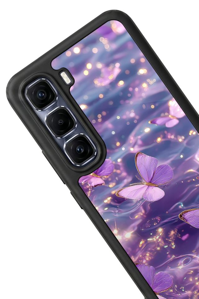 Infinix Hot 60 Pro Plus Uyumlu Kelebek Tasarımlı Glossy Premium Kılıf