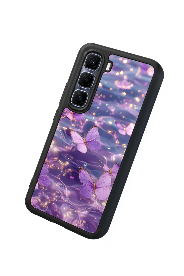 Infinix Hot 60 Pro Plus Uyumlu Kelebek Tasarımlı Glossy Premium Kılıf