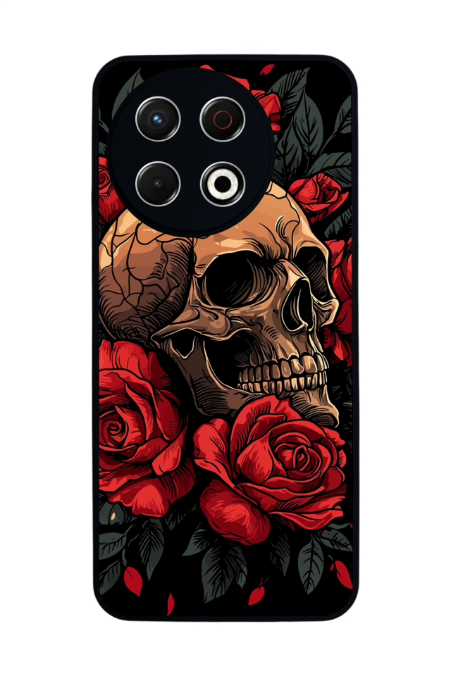 Tecno Spark 30 Pro Uyumlu KuruKafa Tasarımlı Glossy Premium Kılıf