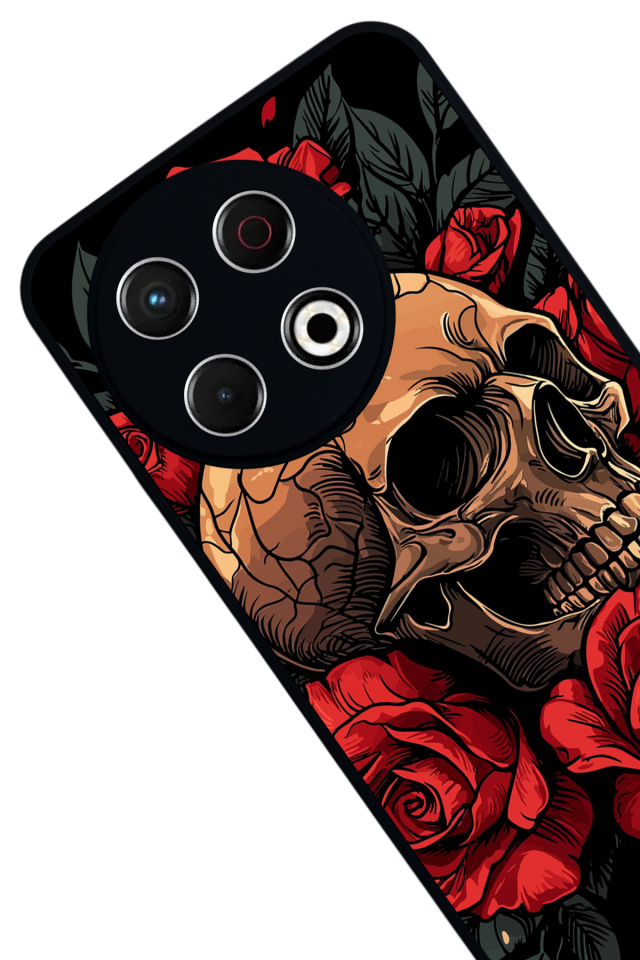 Tecno Spark 30 Pro Uyumlu KuruKafa Tasarımlı Glossy Premium Kılıf