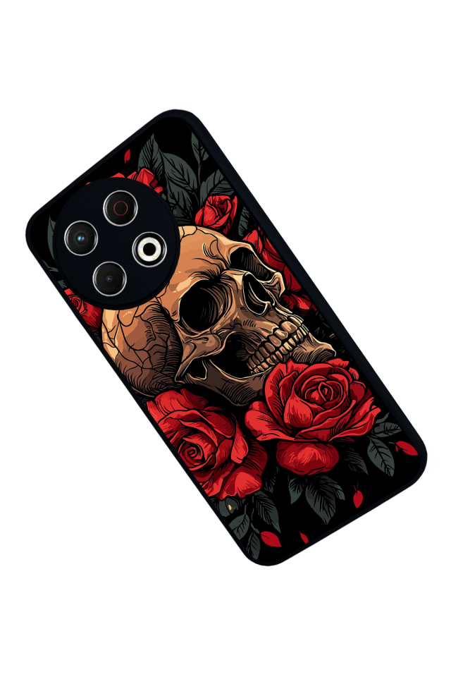 Tecno Spark 30 Pro Uyumlu KuruKafa Tasarımlı Glossy Premium Kılıf