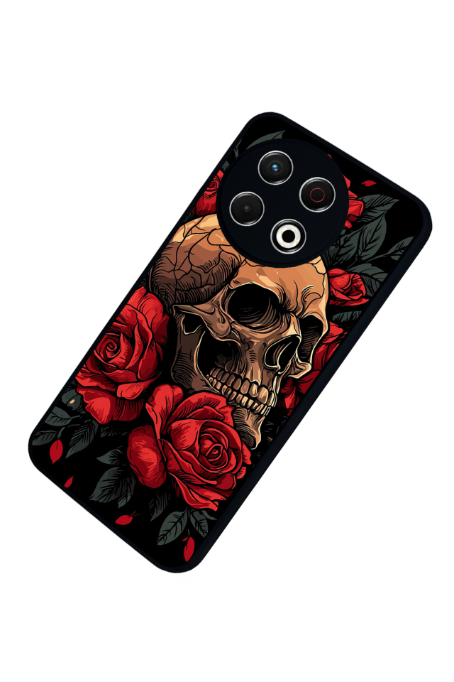 Tecno Spark 30 Pro Uyumlu KuruKafa Tasarımlı Glossy Premium Kılıf