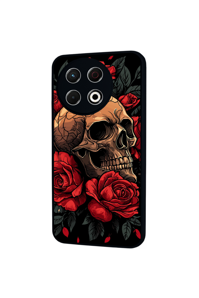 Tecno Spark 30 Pro Uyumlu KuruKafa Tasarımlı Glossy Premium Kılıf