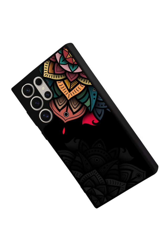 Samsung Galaxy S23 Ultra Uyumlu Mandala Tasarımlı Glossy Premium Kılıf