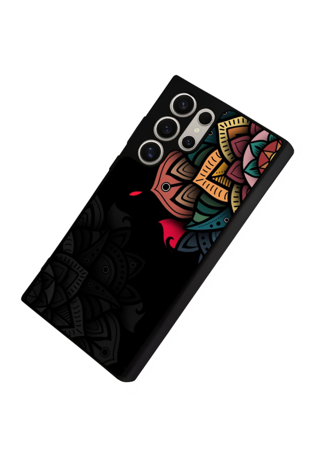 Samsung Galaxy S23 Ultra Uyumlu Mandala Tasarımlı Glossy Premium Kılıf