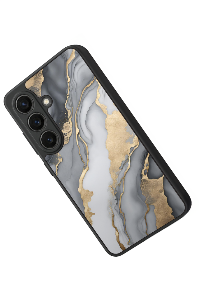 Samsung Galaxy S26 Uyumlu Mermer Marble Tasarımlı Glossy Premium Kılıf