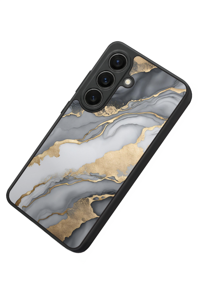 Samsung Galaxy S26 Uyumlu Mermer Marble Tasarımlı Glossy Premium Kılıf