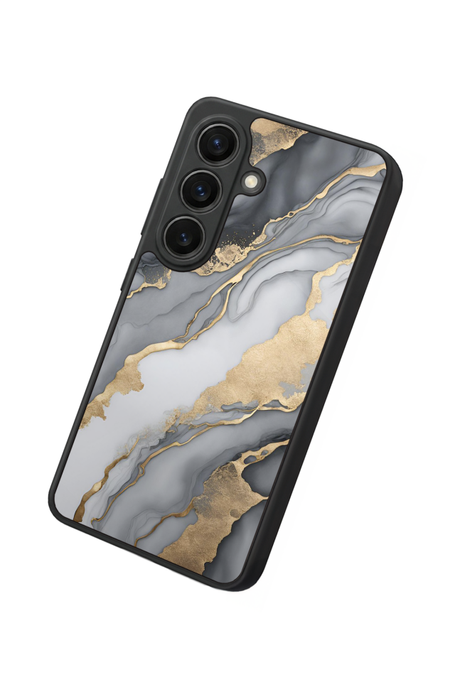 Samsung Galaxy S26 Uyumlu Mermer Marble Tasarımlı Glossy Premium Kılıf