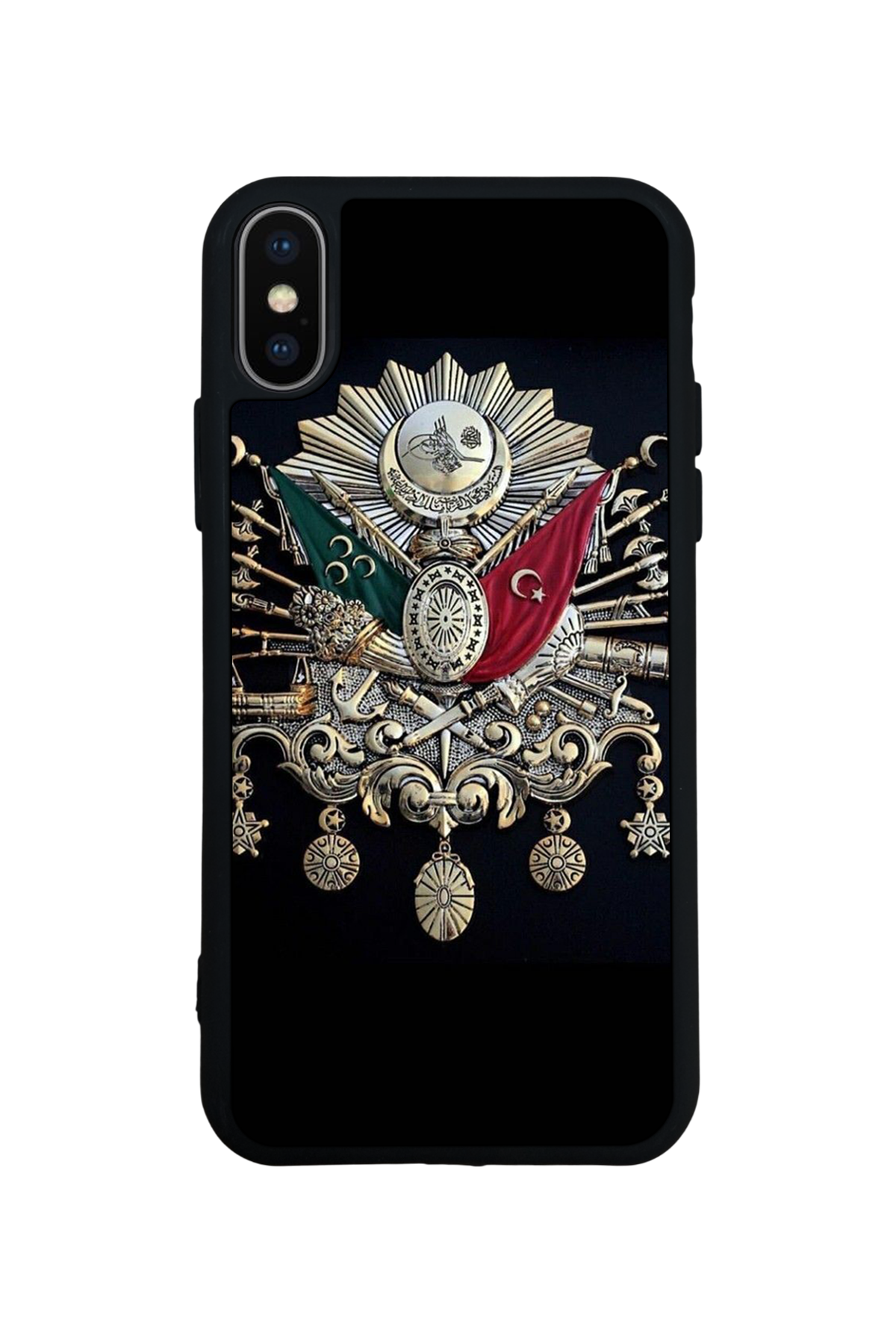 iPhone X/ XS Uyumlu Osmanli Tugrasi Tasarımlı Glossy Premium Kılıf