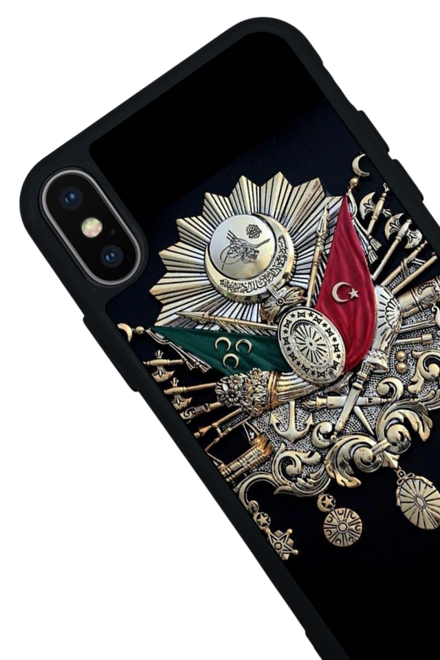 iPhone X/ XS Uyumlu Osmanli Tugrasi Tasarımlı Glossy Premium Kılıf
