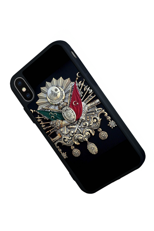 iPhone X/ XS Uyumlu Osmanli Tugrasi Tasarımlı Glossy Premium Kılıf