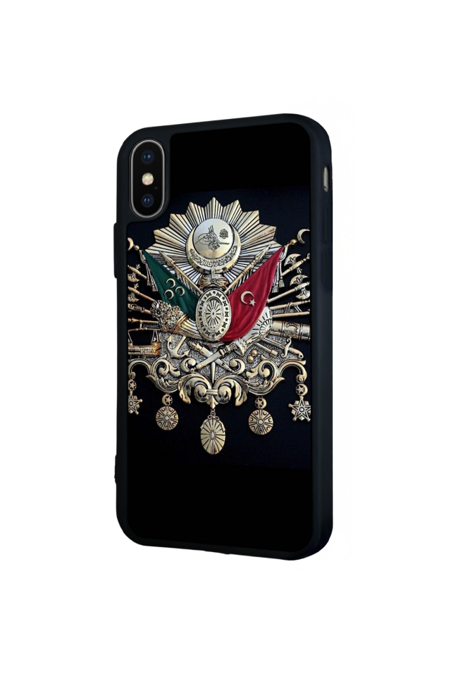 iPhone X/ XS Uyumlu Osmanli Tugrasi Tasarımlı Glossy Premium Kılıf