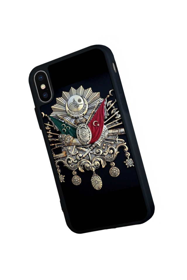 iPhone X/ XS Uyumlu Osmanli Tugrasi Tasarımlı Glossy Premium Kılıf