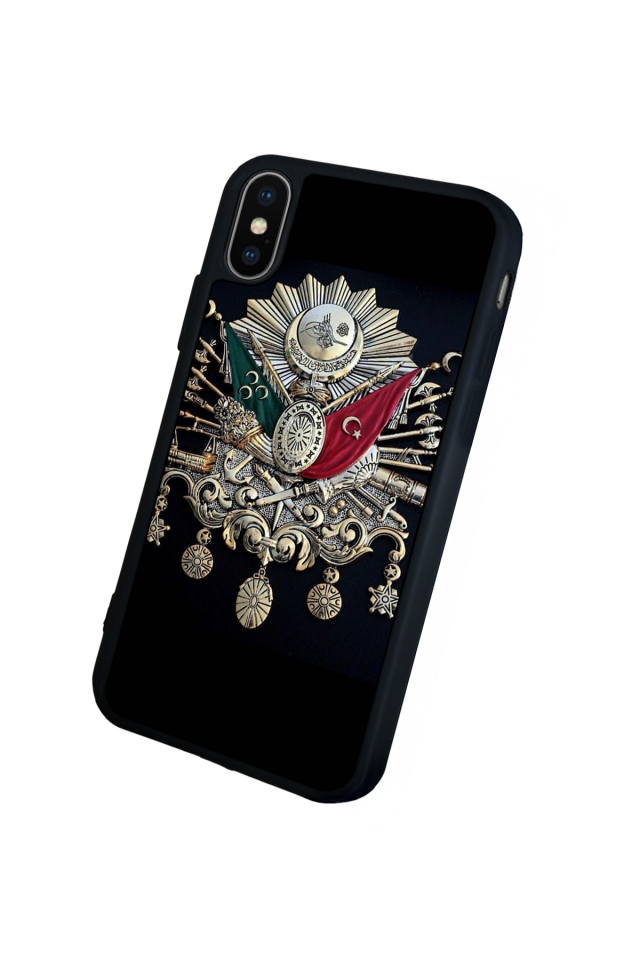 iPhone X/ XS Uyumlu Osmanli Tugrasi Tasarımlı Glossy Premium Kılıf
