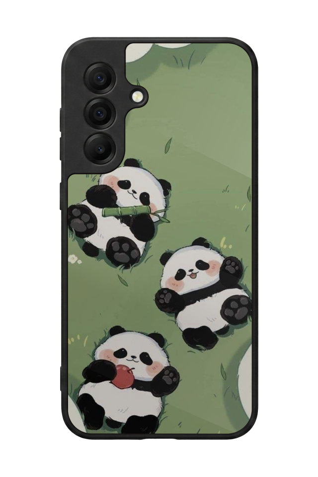 Samsung Galaxy A17 Uyumlu Panda Tasarımlı Glossy Premium Kılıf
