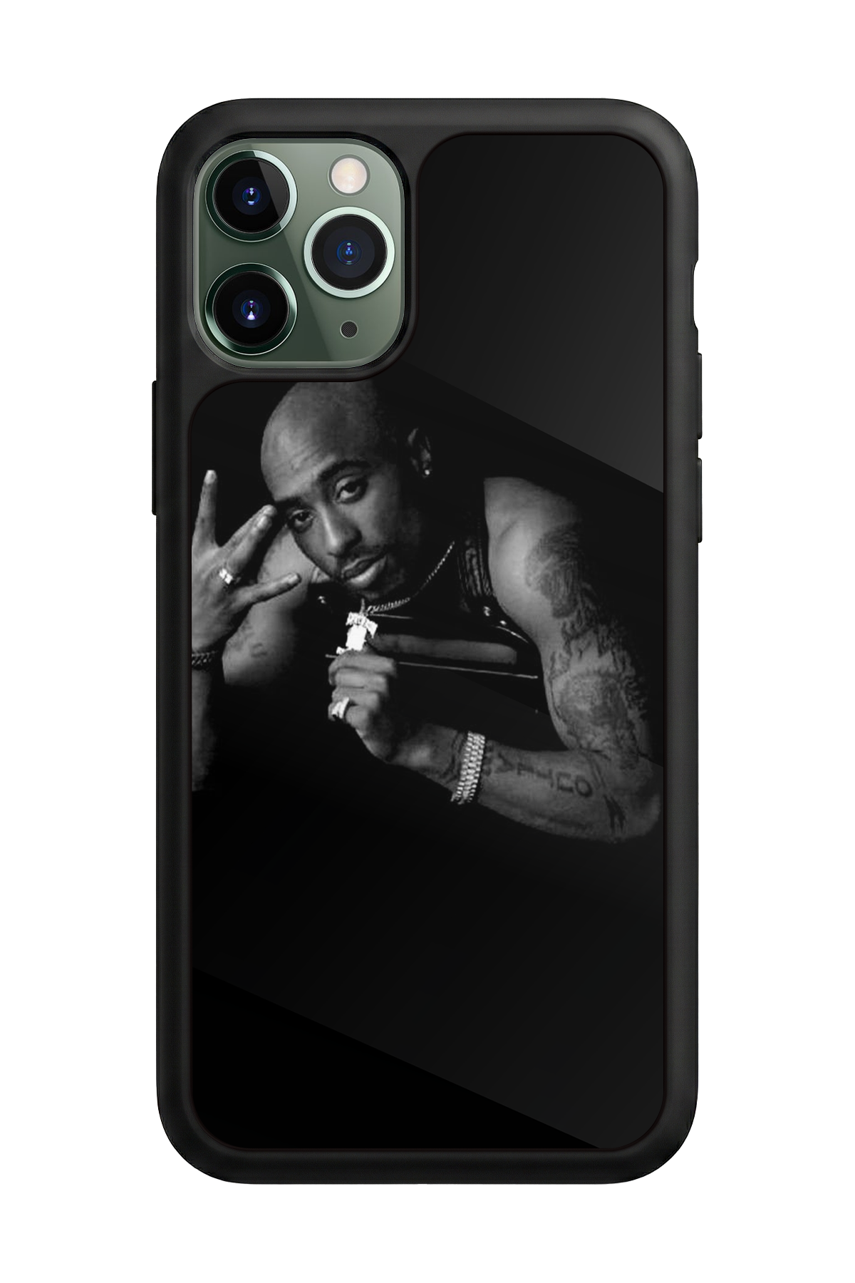 iPhone 11 Pro Max Uyumlu Tupac Tasarımlı Glossy Premium Kılıf