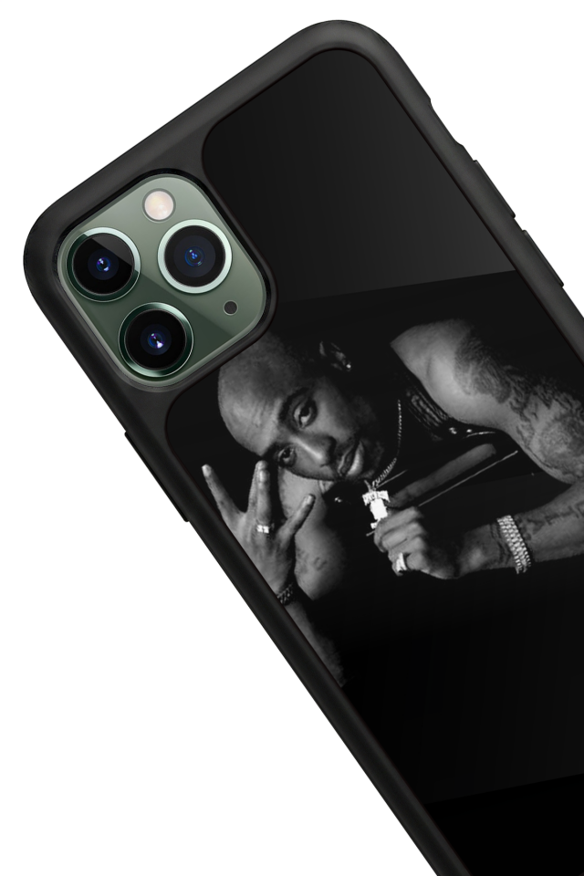 iPhone 11 Pro Max Uyumlu Tupac Tasarımlı Glossy Premium Kılıf