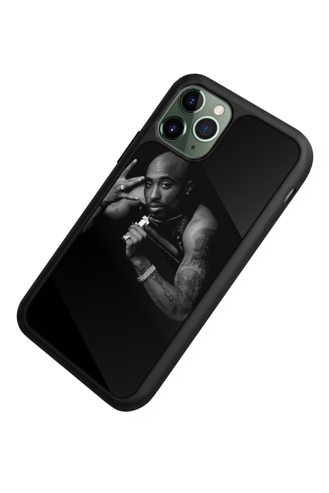 iPhone 11 Pro Max Uyumlu Tupac Tasarımlı Glossy Premium Kılıf