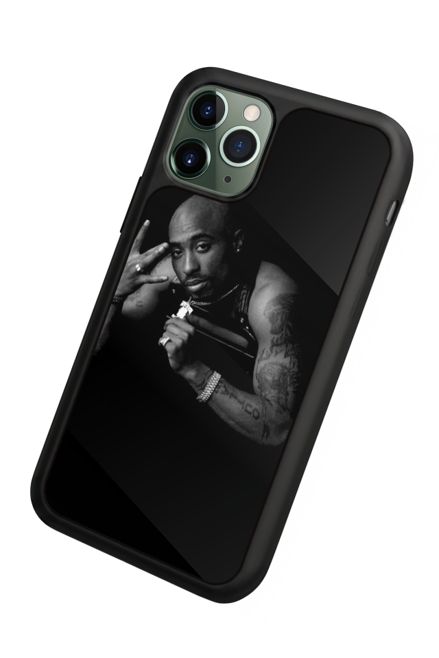 iPhone 11 Pro Max Uyumlu Tupac Tasarımlı Glossy Premium Kılıf