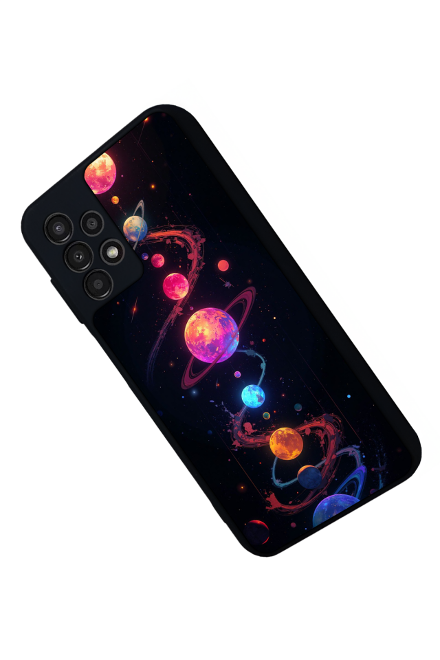 Samsung Galaxy A23 Uyumlu Uzay Tasarımlı Glossy Premium Kılıf