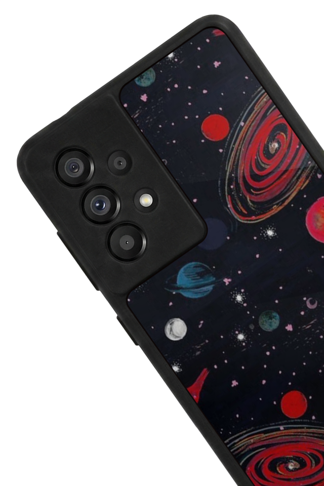 Samsung Galaxy A73 Uyumlu Uzay Tasarımlı Glossy Premium Kılıf