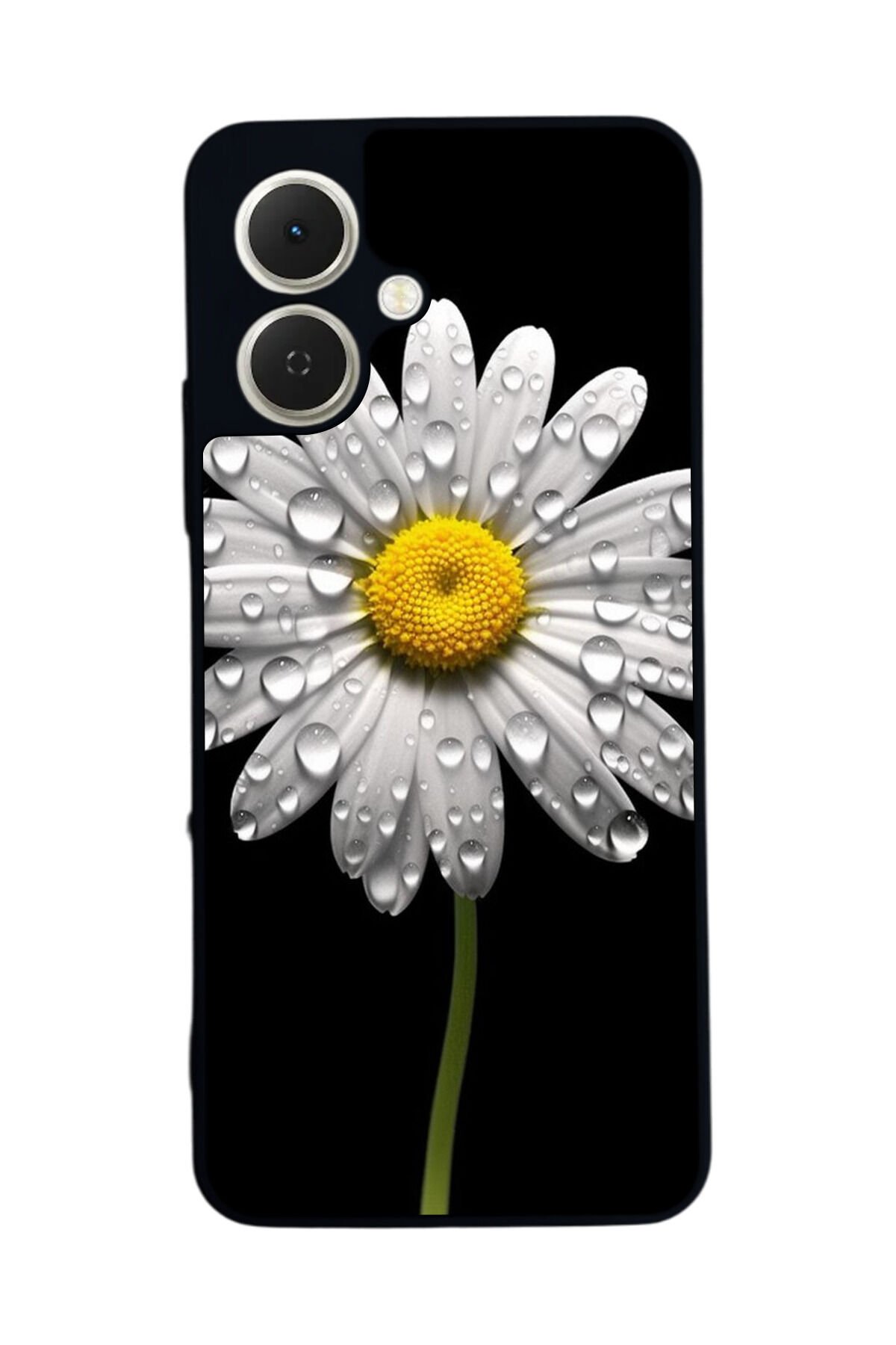 Tecno Spark GO 2 Uyumlu Papatya Tasarımlı Glossy Premium Kılıf