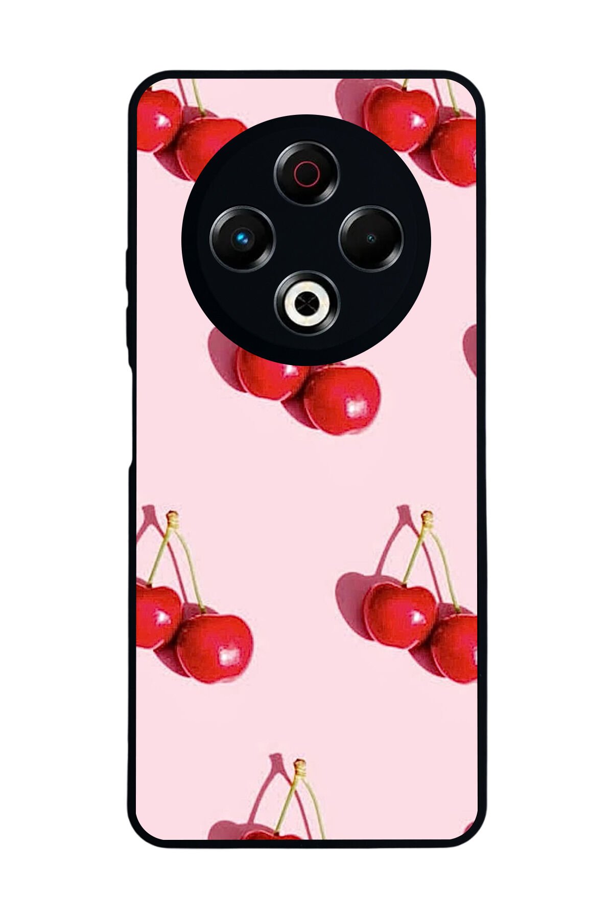 Tecno Spark 30 Uyumlu Kiraz Tasarımlı Glossy Premium Kılıf