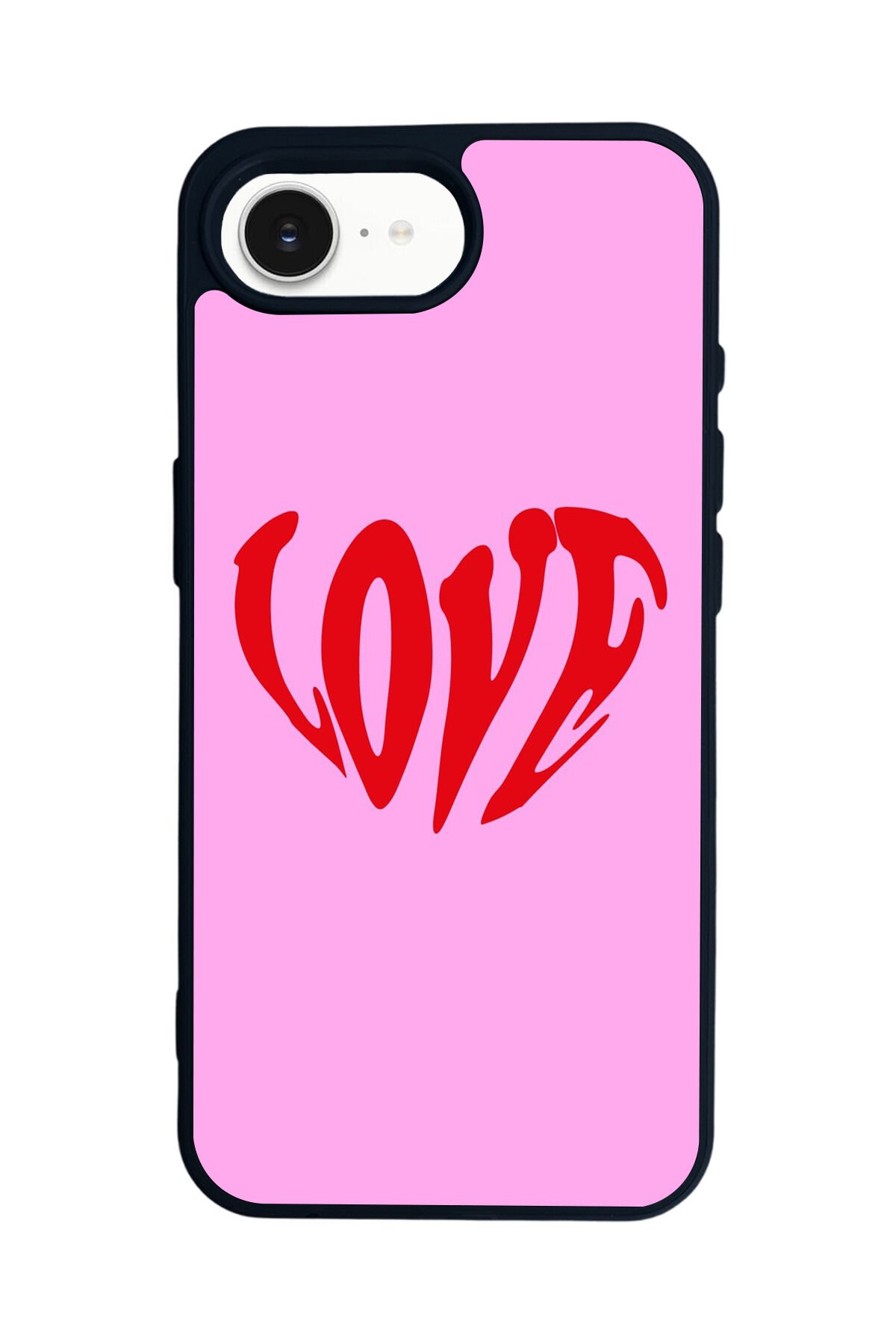 iPhone 16E Uyumlu Kalp Love Tasarımlı Glossy Premium Kılıf