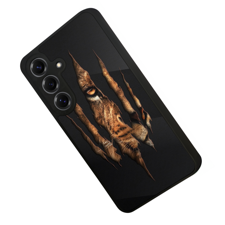 Samsung Galaxy S25 Uyumlu Aslan Tasarımlı Glossy Premium Kılıf