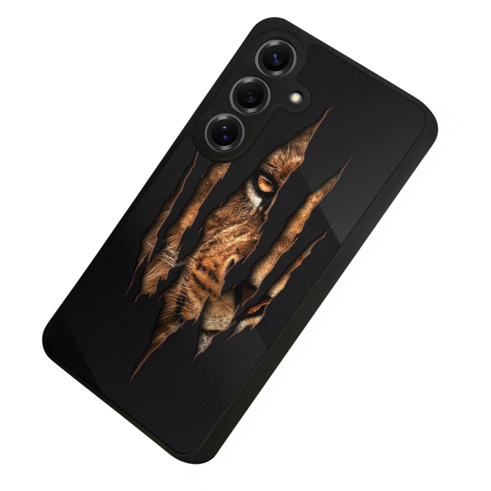 Samsung Galaxy S25 Uyumlu Aslan Tasarımlı Glossy Premium Kılıf