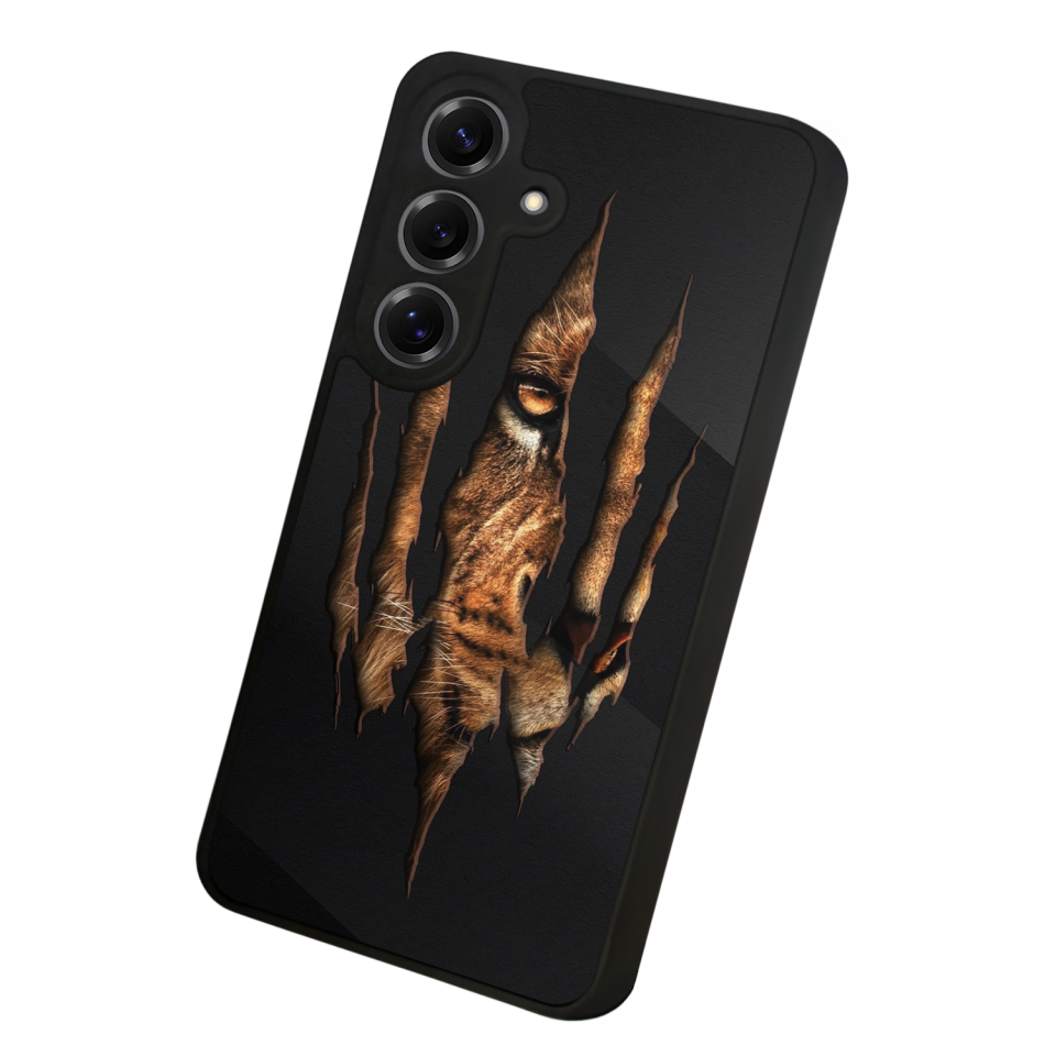 Samsung Galaxy S25 Uyumlu Aslan Tasarımlı Glossy Premium Kılıf