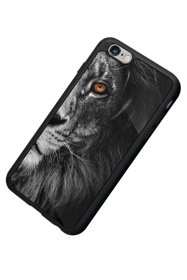 iPhone 6s Plus Uyumlu Aslan Tasarımlı Glossy Premium Kılıf