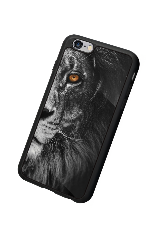 iPhone 6s Plus Uyumlu Aslan Tasarımlı Glossy Premium Kılıf