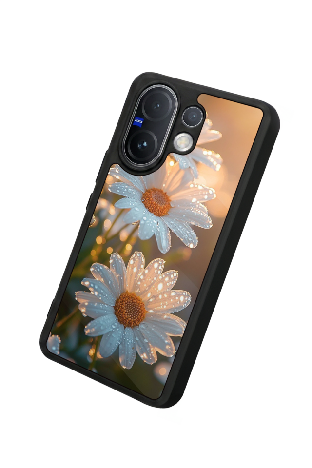 Vivo V60 Uyumlu Cicek Tasarımlı Glossy Premium Kılıf