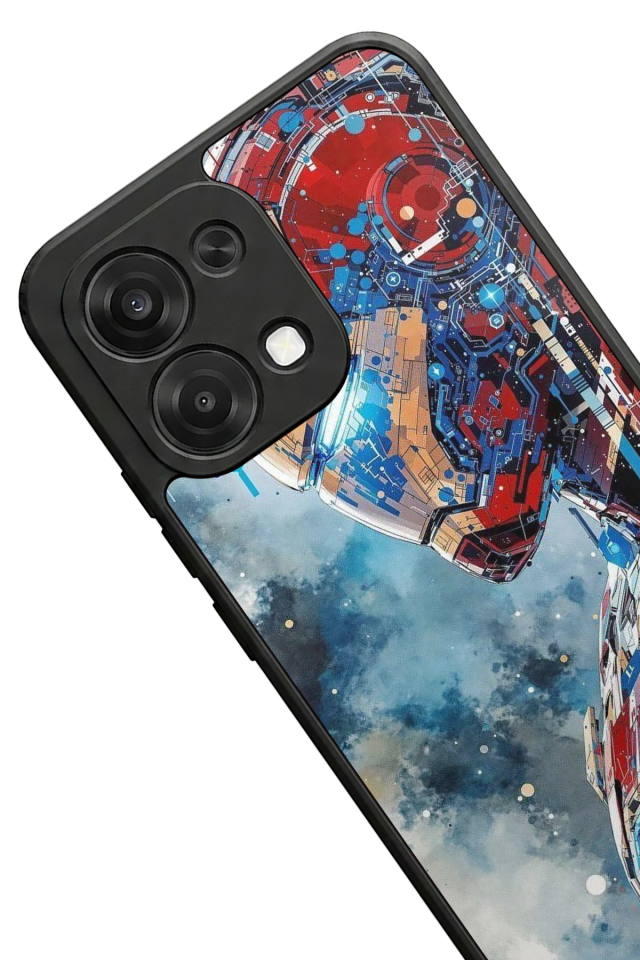 Oppo A6 Pro Uyumlu Iron Man ( Demir Adam ) Tasarımlı Glossy Premium Kılıf