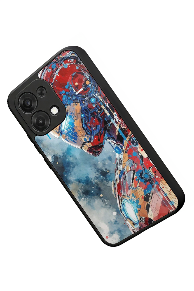 Oppo A6 Pro Uyumlu Iron Man ( Demir Adam ) Tasarımlı Glossy Premium Kılıf
