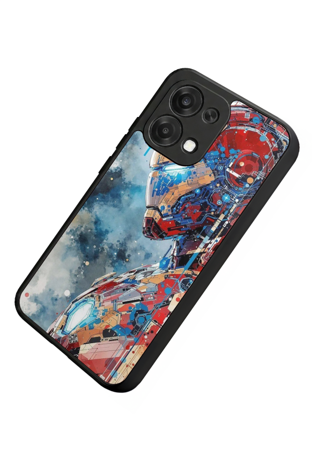 Oppo A6 Pro Uyumlu Iron Man ( Demir Adam ) Tasarımlı Glossy Premium Kılıf