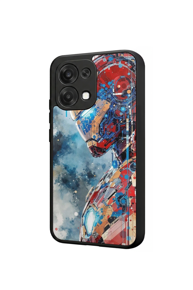 Oppo A6 Pro Uyumlu Iron Man ( Demir Adam ) Tasarımlı Glossy Premium Kılıf