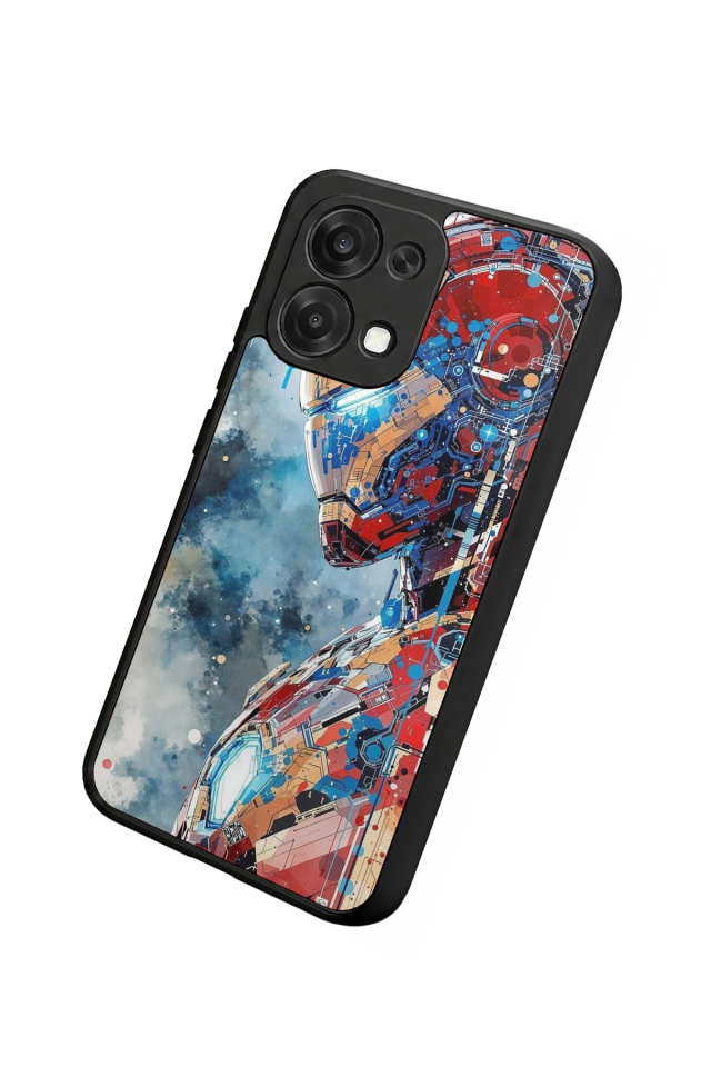 Oppo A6 Pro Uyumlu Iron Man ( Demir Adam ) Tasarımlı Glossy Premium Kılıf