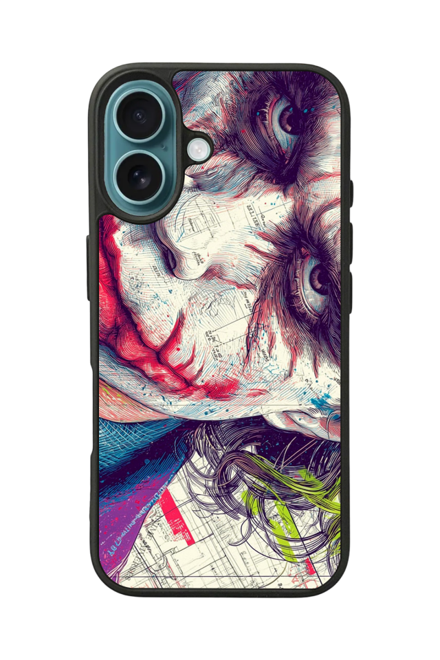 iPhone 16 Uyumlu Joker Tasarımlı Glossy Premium Kılıf